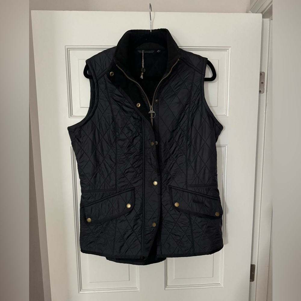 NWOT Barbour Cavalry Polarquilt Vest Black US12